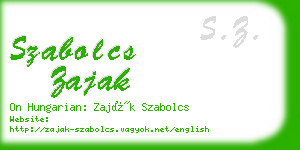 szabolcs zajak business card